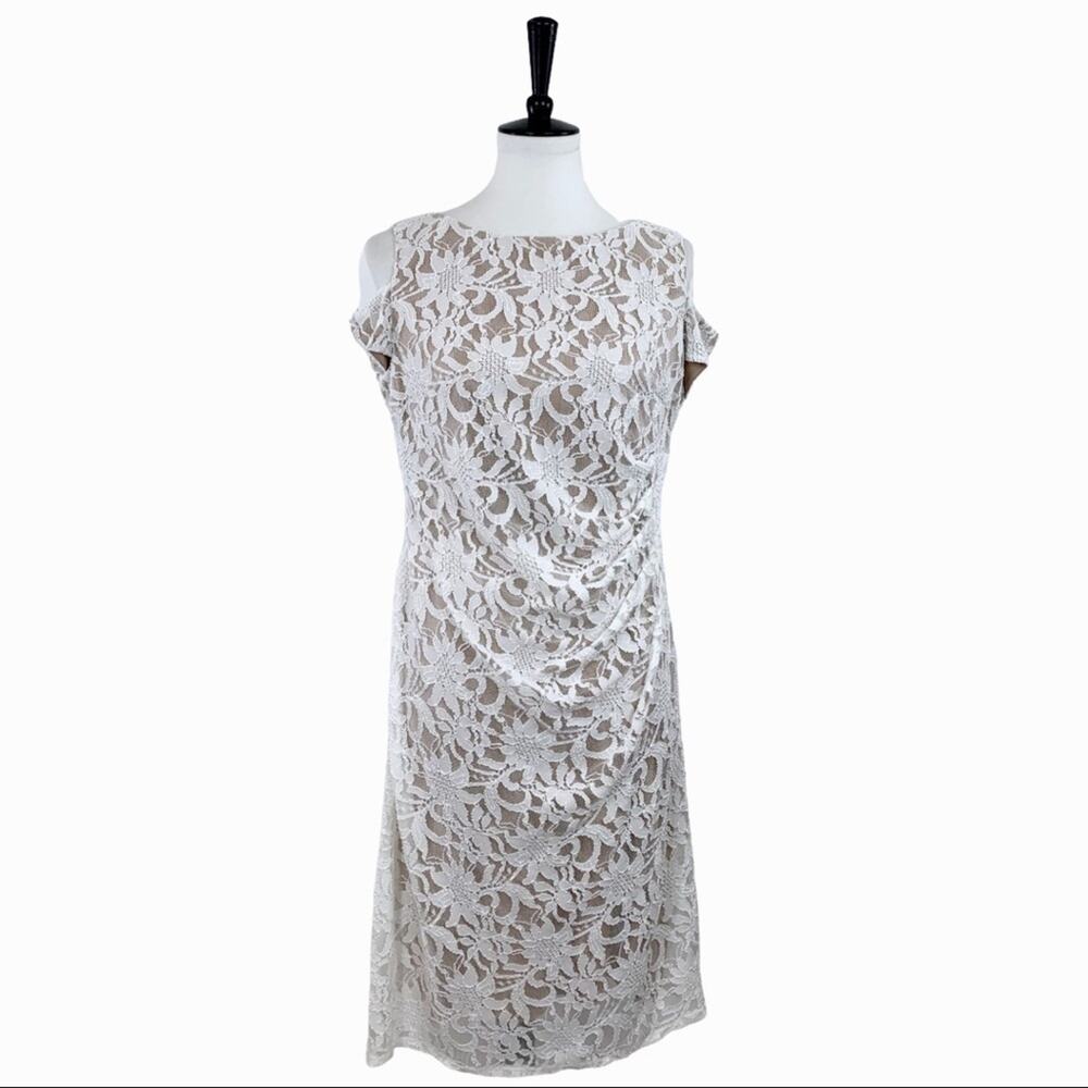 Jessica Howard Women's Dress Lace Illusion Party Cocktail Dress Size 14 New Plus
